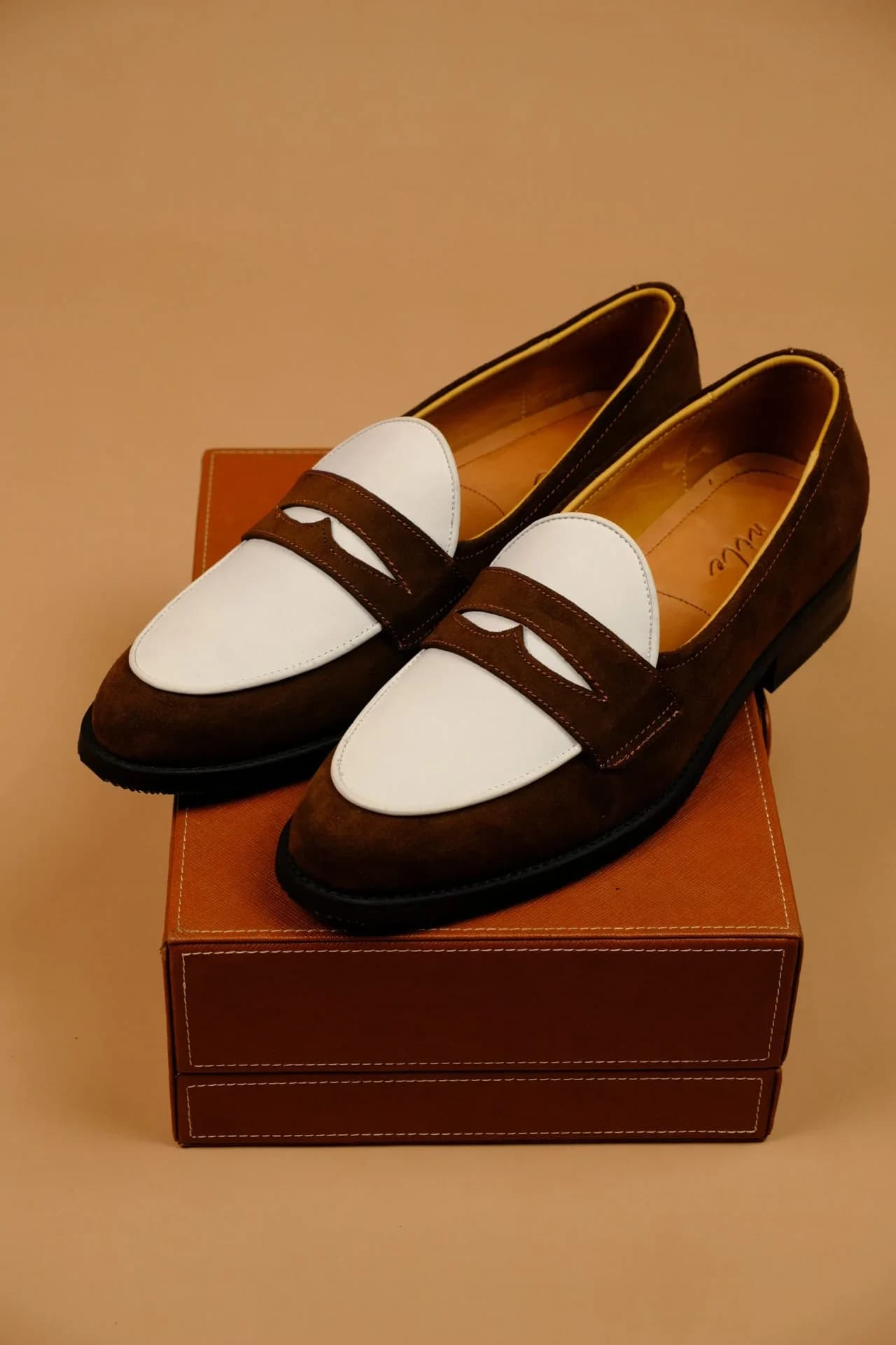 Penny Suede brown-white